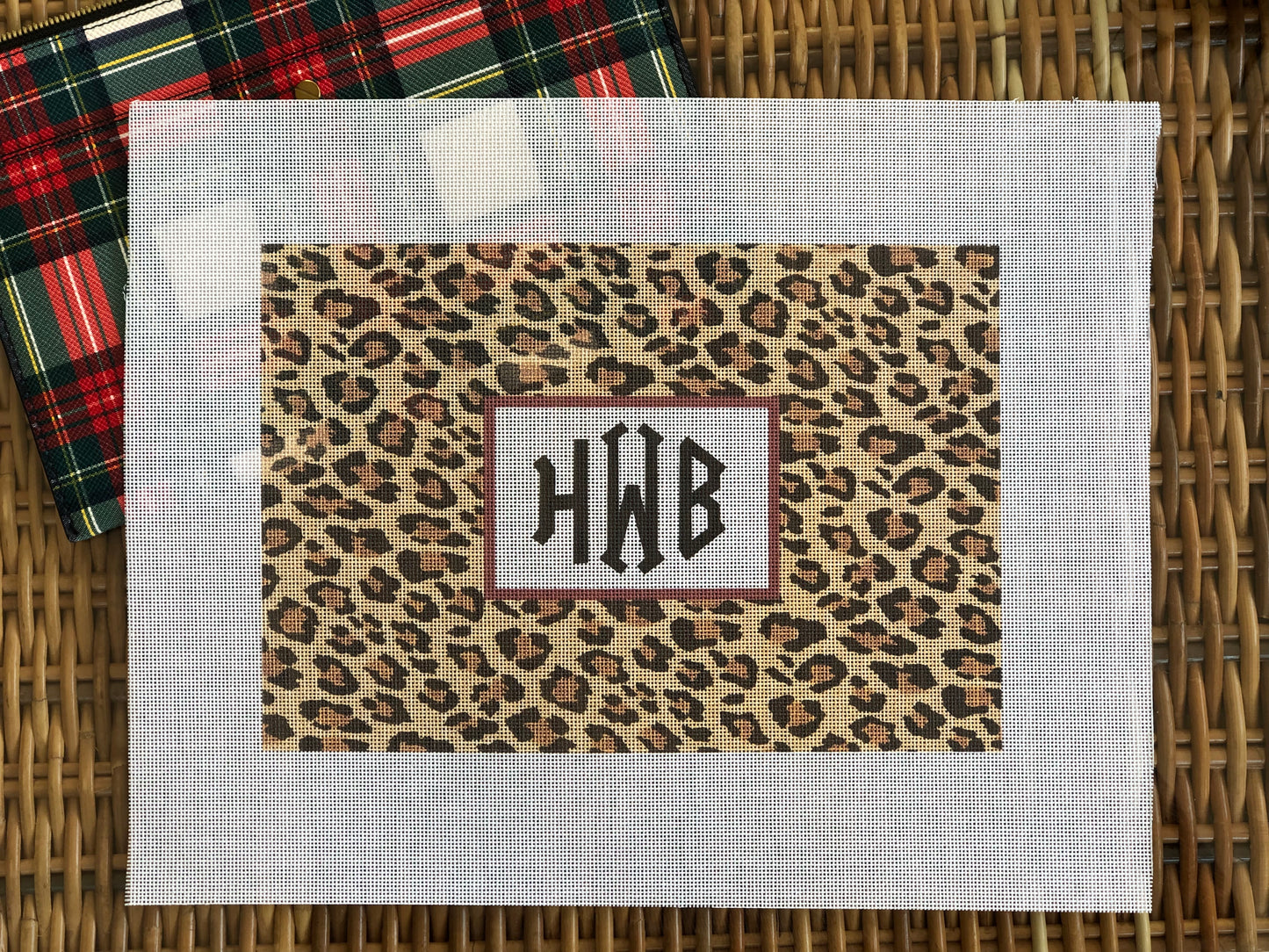 Clutch - Leopard Print Monogram