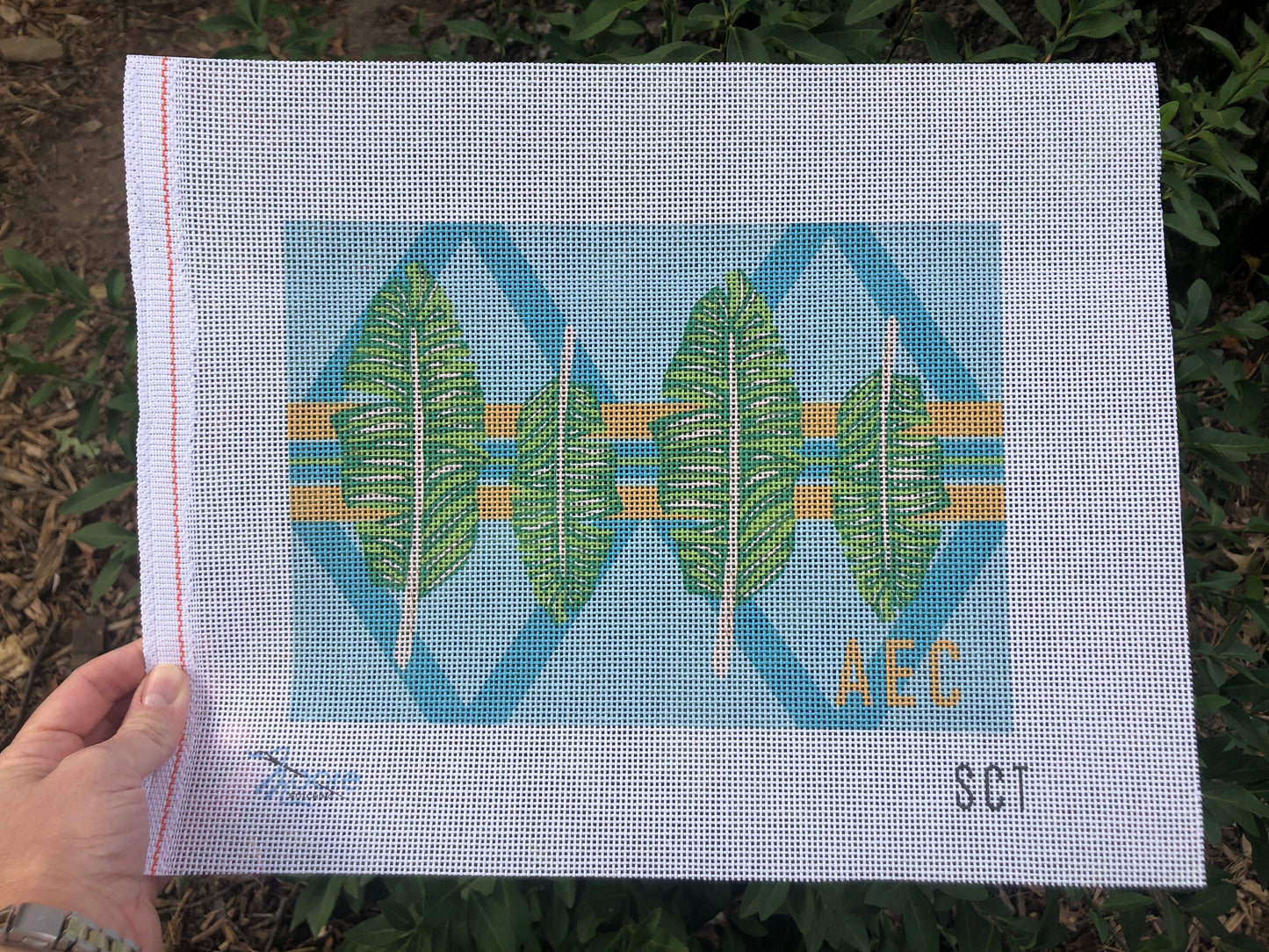 Southwest Feathers Clutch - Turquoise