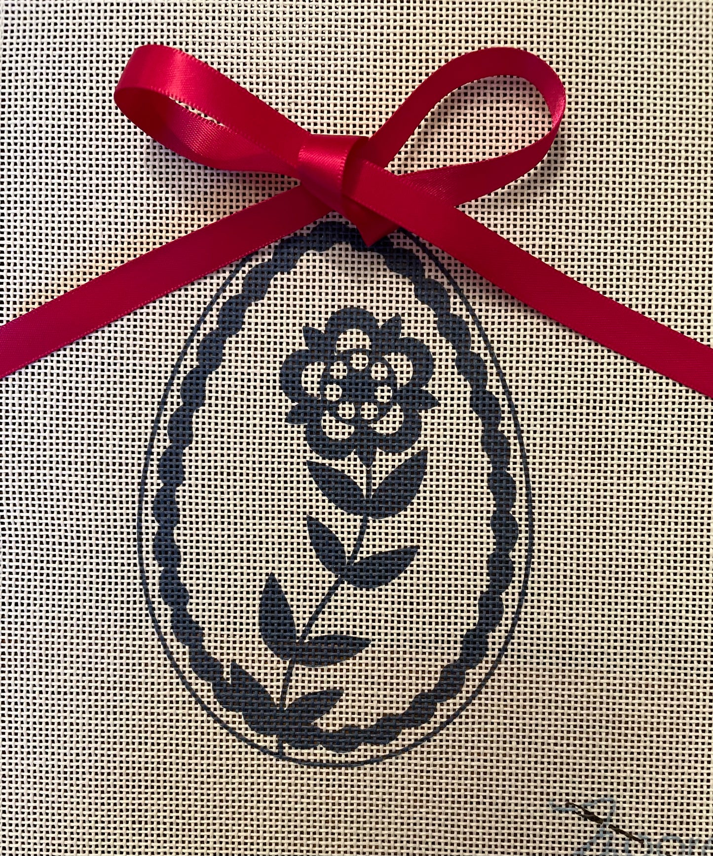 Scandinavian Navy and White Easter Egg Ornaments