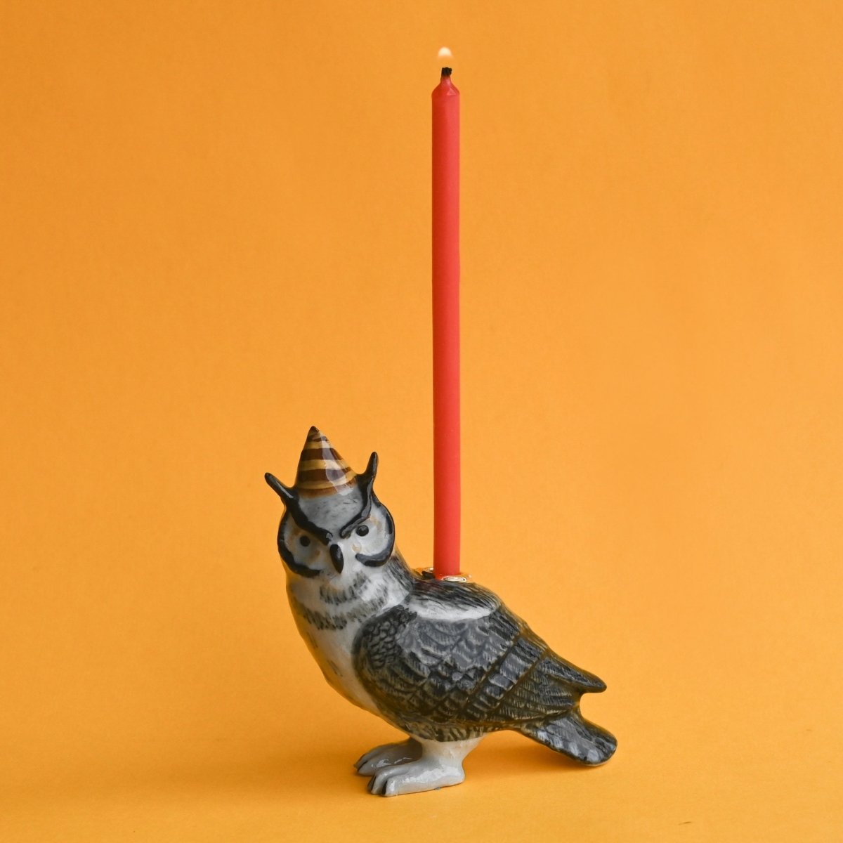 Wise Horned Owl Cake Topper