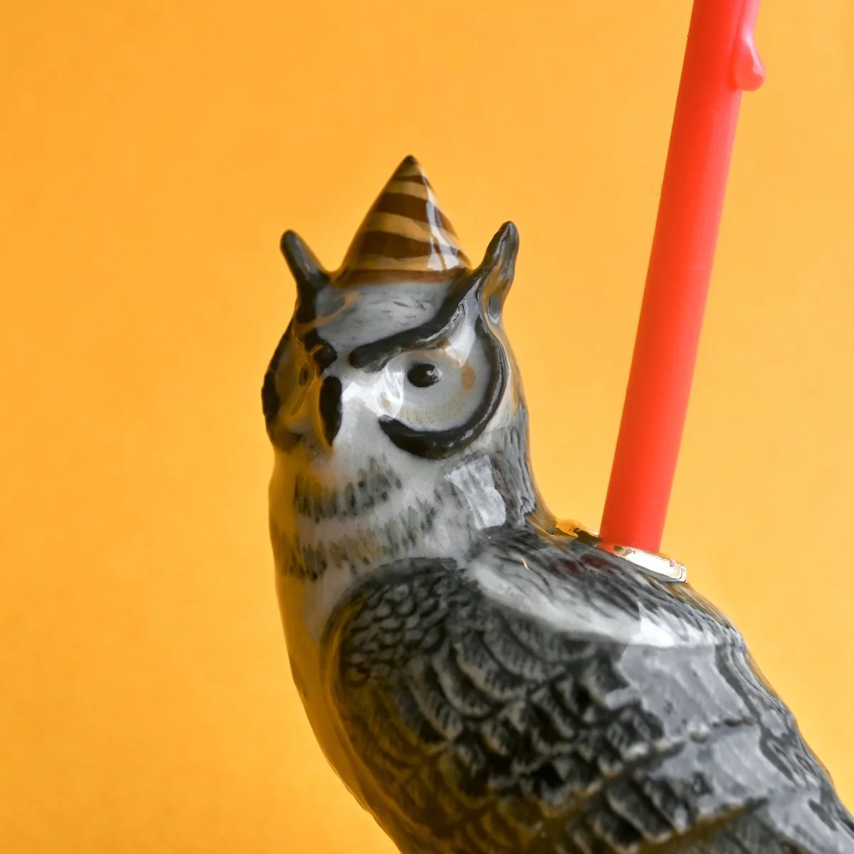 Wise Horned Owl Cake Topper